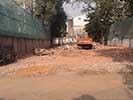 demolished house